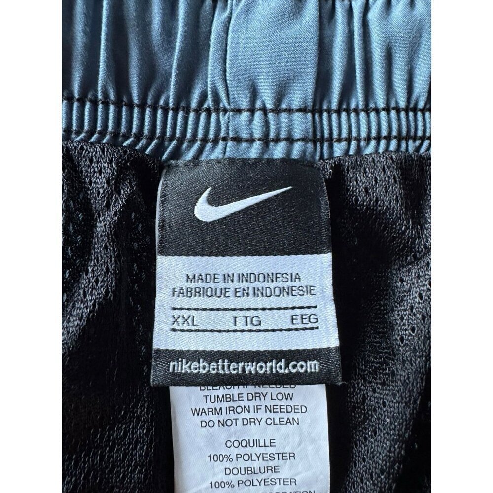Nike Men's Sz XXL Contend 9" Swim Shorts Black Blue Lined - Picture 3 of 8